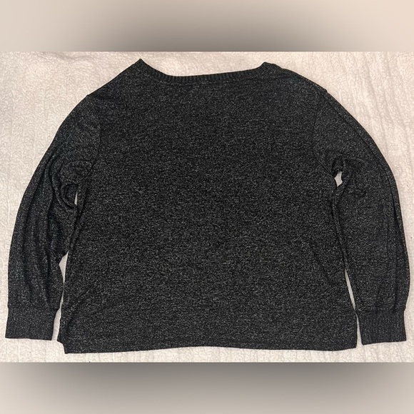 EUC Stars Above Black Gray Round Neck Pullover Lightweight Sweater w/ Pocket L - Picture 4 of 6